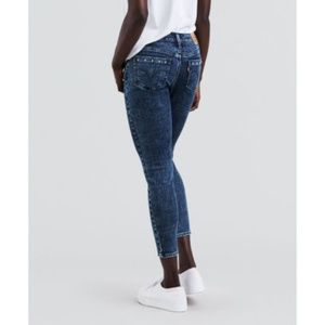 CLEARANCE New Levi 535 Stretch Cropped Skinny Jeans  With Rhinestones Pants 32
